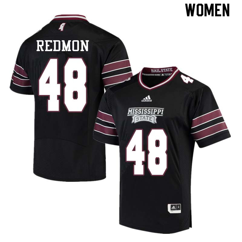 Women #48 Chris Redmon Mississippi State Bulldogs College Football Jerseys Sale-Black